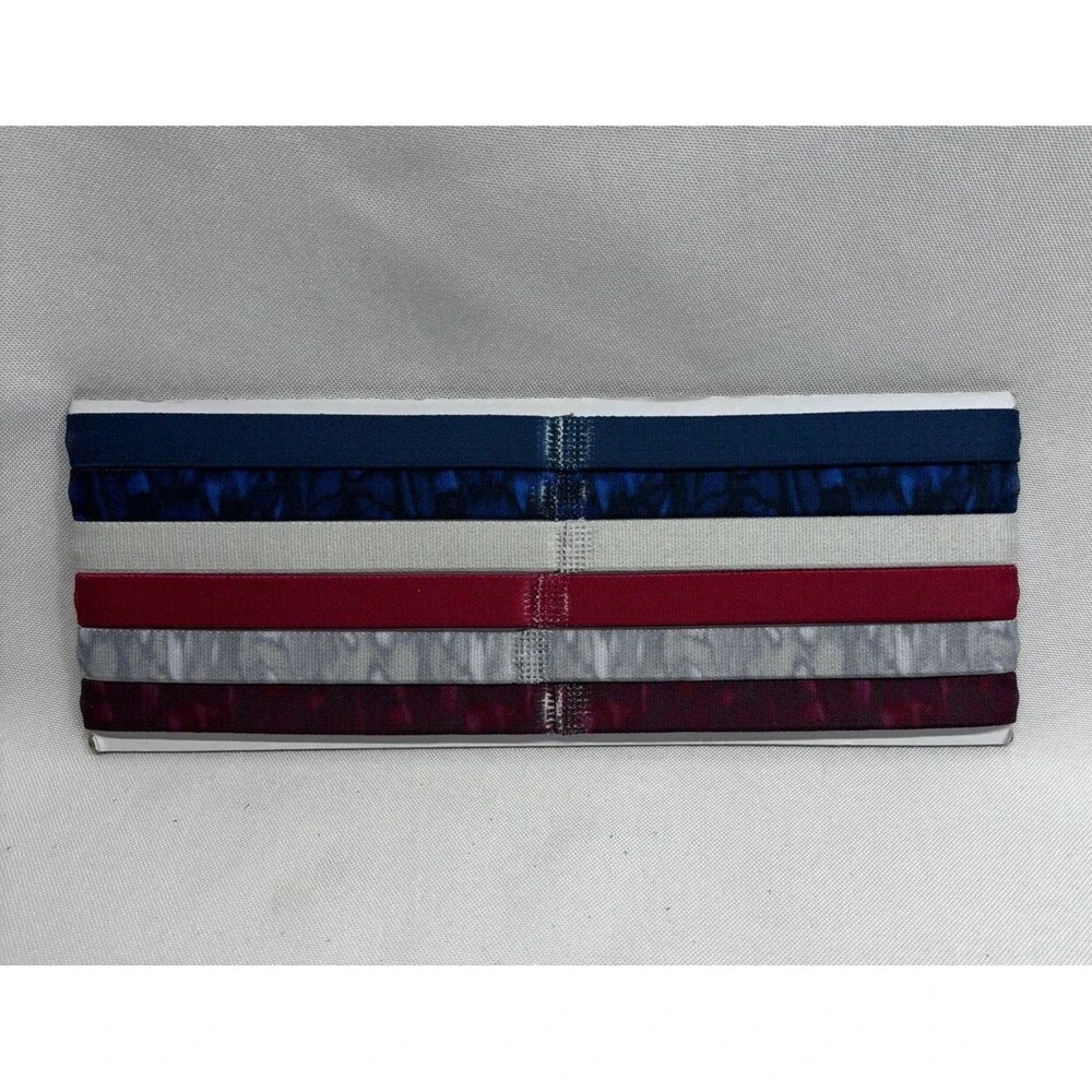 Nike Headband Set Womens One Size Tie Dye Elastic Sports Hairbands Lot 6